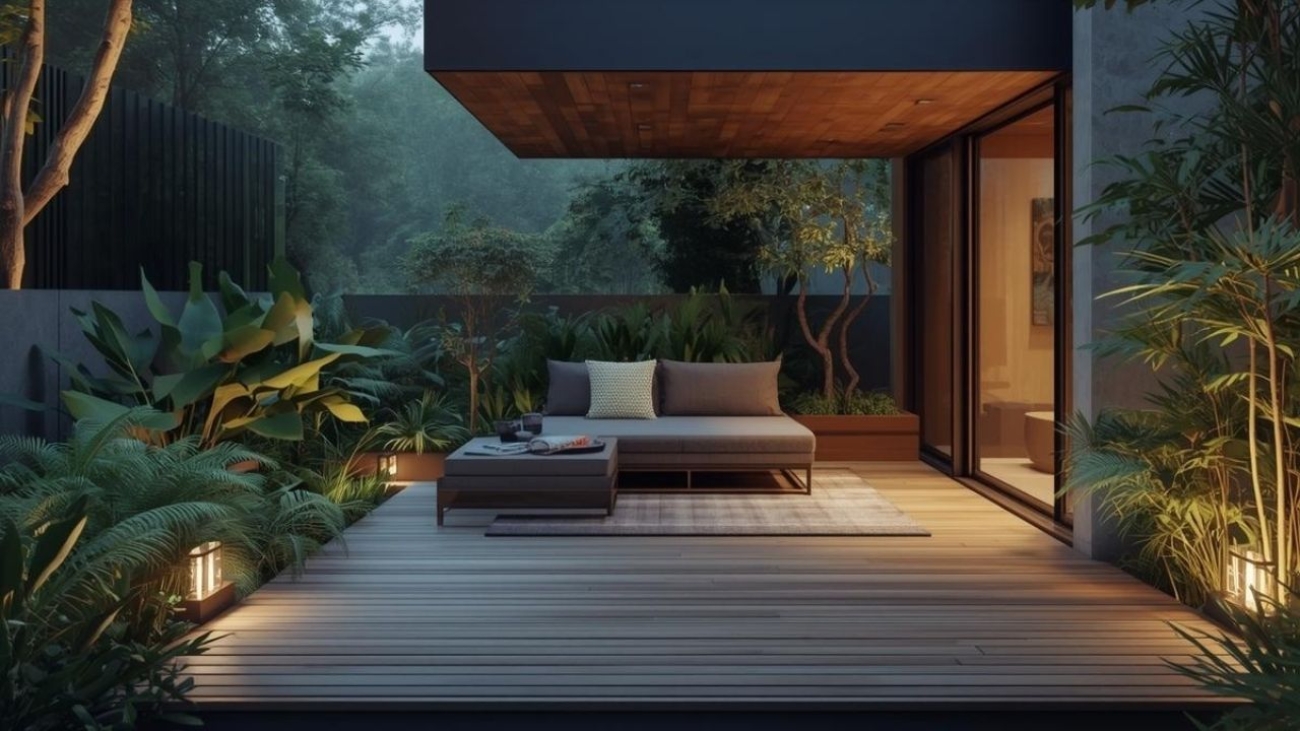 Jak zaprojektować taras – układ desek: prostopadle czy równolegle do domu?